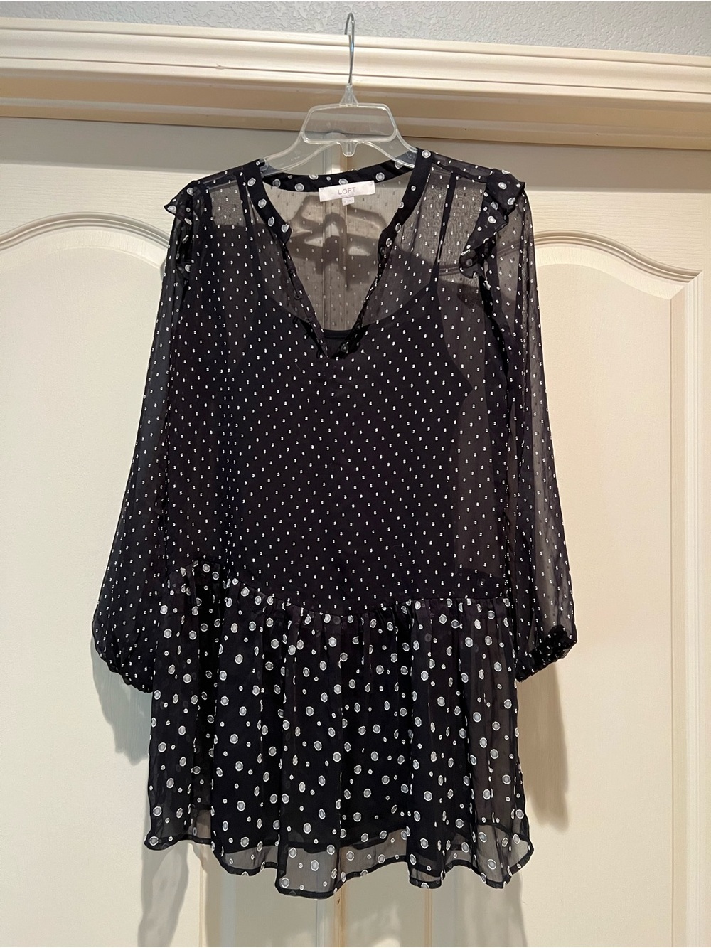 LOFT Long Sleeve Sheer Blouse